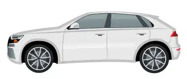Ilustrácia bieleho SUV